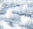 Yacht Club Blue Scenic Wallpaper by Ronald Redding - 4211-83511