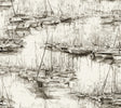 Yacht Club Taupe Scenic Wallpaper by Ronald Redding - 4211-83512