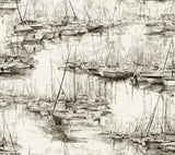 Yacht Club Taupe Scenic Wallpaper by Ronald Redding - 4211-83512