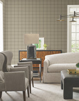 Tattersall Brown Plaid Wallpaper by Ronald Redding Private Reserve Non Woven Unpasted Washable Strippable Roll 4211-83514