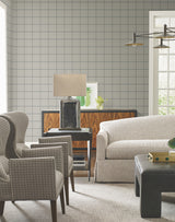 Tattersall Grey Plaid Wallpaper, Unpasted Non Woven, Washable and Strippable, 27-in x 27-ft Roll by Ronald Redding Private Reserve - 4211-83515
