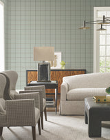 Tattersall Sage Plaid Wallpaper by Ronald Redding from Private Reserve Collection Unpasted Non Woven Washable Strippable 27 in x 27 ft 4211-83517