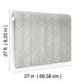 Winthrop Grey Geometric Wallpaper by Ronald Redding Private Reserve - Modern Non Woven Unpasted Roll 27 in x 27 ft - 4211-83521