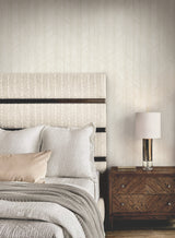 Winthrop Beige Geometric Textured Non Woven Unpasted Wallpaper by Ronald Redding from Private Reserve Collection - 4211-83522