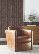 Winthrop Merlot by Ronald Redding Distressed Diamond Geometric Textured Non Woven Unpasted Residential Wallpaper - Private Reserve 4211-83524