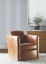 Archer Stripe Blue Faux Linen Wallpaper by Ronald Redding Private Reserve Transitional Pinstripe Non Woven Unpasted 4211-83528