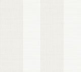 Archer Stripe White Faux Linen Wallpaper by Ronald Redding Private Reserve 4211-83529