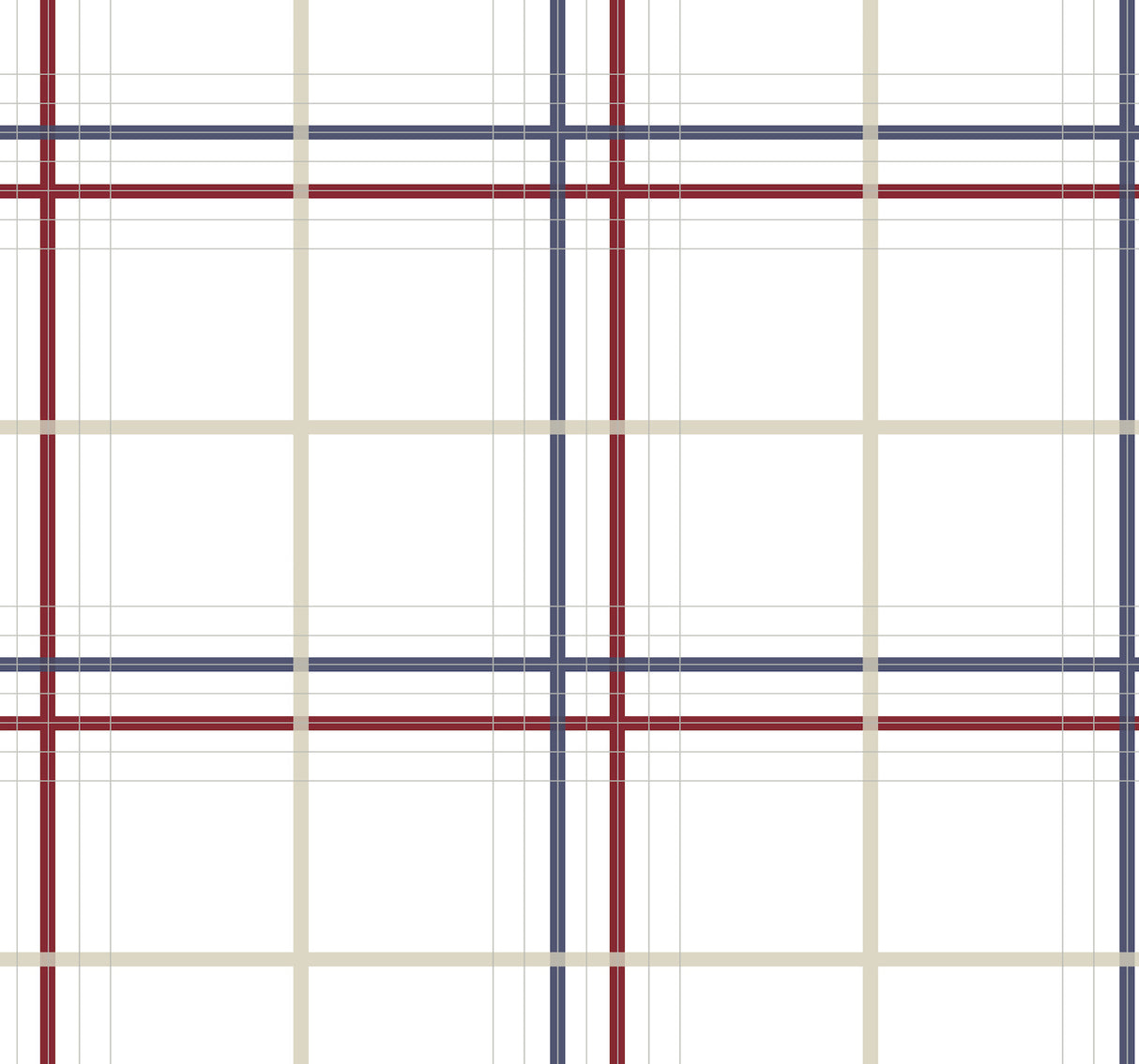 Lakeside Plaid Red Tailored Wallpaper by Ronald Redding - 4211-83531