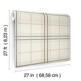 Lakeside Plaid Beige by Ronald Redding Tailored Non Woven Strippable Unpasted Plaid Wallpaper - Private Reserve Collection - 4211-83532
