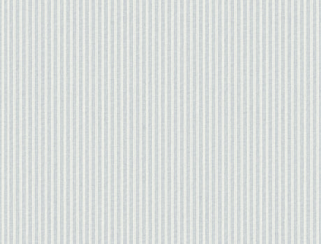 Ticking Stripe Blue Faux Linen Wallpaper by Ronald Redding - 4211-83542