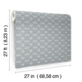 Radcliffe Blue Diamond Motif by Ronald Redding Modern Geometric Unpasted Non Woven Wallpaper - Ronald Redding 4211-83546