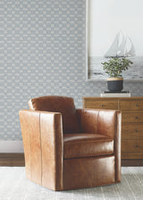 Radcliffe Blue Diamond Motif by Ronald Redding Modern Geometric Unpasted Non Woven Wallpaper - Ronald Redding 4211-83546