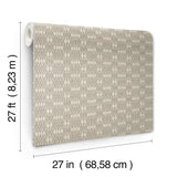 Radcliffe Taupe Diamond Motif by Ronald Redding Private Reserve Modern Geometric Textured Non Woven Unpasted Wallpaper Roll, 27in x 27ft - 4211-83547