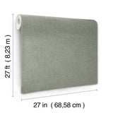 Saratoga Jade Faux Linen Textured Transitional Wallpaper by Ronald Redding from the Private Reserve Collection Non Woven Unpasted - 4211-83549