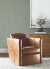 Saratoga Jade Faux Linen Textured Transitional Wallpaper by Ronald Redding from the Private Reserve Collection Non Woven Unpasted - 4211-83549
