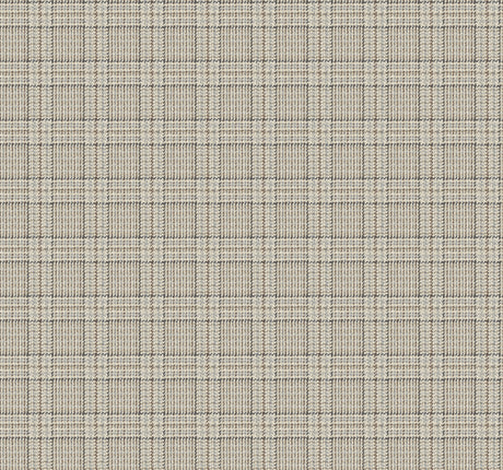 Harrington Plaid Light Brown Glen Check Textured Non Woven Wallpaper by Ronald Redding - 4211-83554