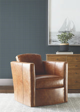 Watson Sea Green by Ronald Redding Masculine Houndstooth Pattern Unpasted Non Woven Wallpaper Roll 27-in x 27-ft Private Reserve 4211-83559