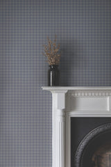 Watson Blue Houndstooth Small Print Non Woven Unpasted Washable Strippable Wallpaper by Ronald Redding Private Reserve - 4211-83560