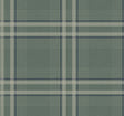 Country Club Plaid Green Faux Linen Wallpaper by Ronald Redding - 4211-83563