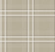 Country Club Plaid Taupe Faux Linen Wallpaper by Ronald Redding - 4211-83564