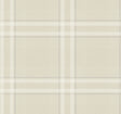 Country Club Plaid Beige Faux Linen Wallpaper by Ronald Redding - 4211-83566
