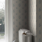 Petit Fleurs Blue by Boråstapeter Dreamy Hand-Painted Floral Wallpaper – Schumacher 4264