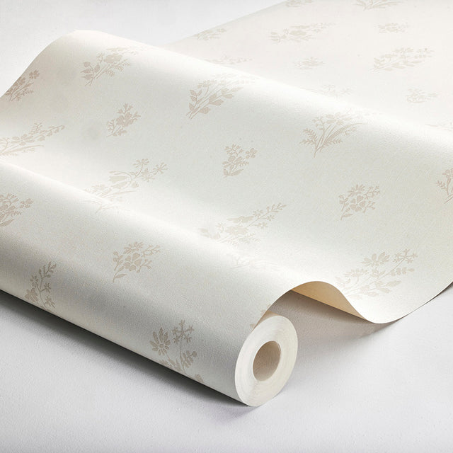 Petit Fleurs Natural by Boråstapeter Small-Scale Floral Wallpaper – Schumacher 4265