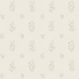 Petit Fleurs wallpaper in natural by Boråstapeter for Schumacher, featuring delicate wildflower sprigs in a small-scale floral pattern.