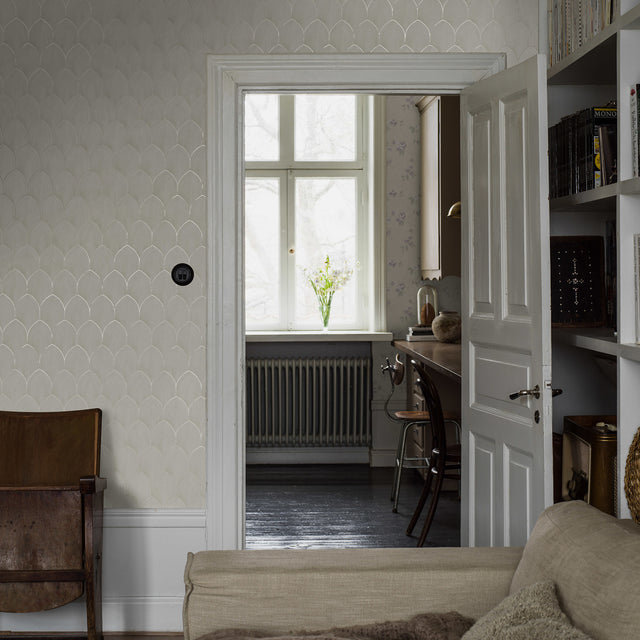 Golden Arches Stone and Gold by Boråstapeter Art Deco Wallpaper – Schumacher 4274