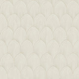 Golden Arches wallpaper in stone and gold with overlapping arches and subtle metallic accents, designed by Boråstapeter for Schumacher.