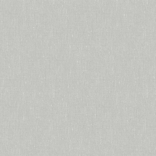 Linen Dove Grey wallpaper by Boråstapeter for Schumacher, minimalist textured non-woven wallcovering roll and detail.