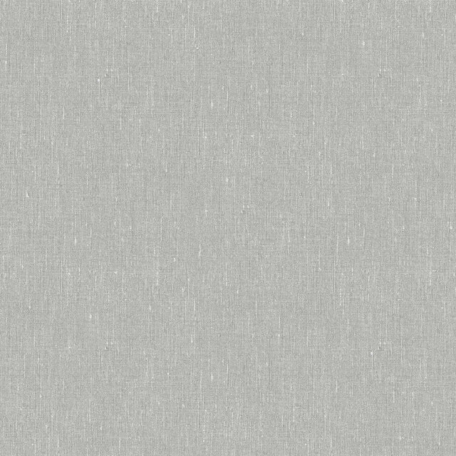 Linen Ash Grey wallpaper by Boråstapeter for Schumacher, minimalist textured non-woven wallcovering roll