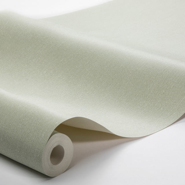 Linen Leaf Green by Boråstapeter Minimalist Textured Wallpaper – Schumacher 4423