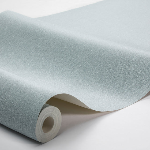 Linen Topaz Blue by Boråstapeter Minimalist Scandinavian Wallpaper – Schumacher 4427