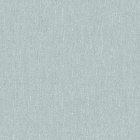 Linen Topaz Blue wallpaper by Boråstapeter for Schumacher, textured solid blue non-woven wallcovering roll and detail.