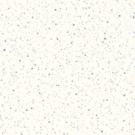 Johan splatter-paint blue dotted wallpaper by Boråstapeter for Schumacher