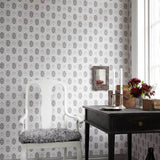 Pigkammaren Umber by Boråstapeter Classic Medallion Wallpaper – Schumacher 4525