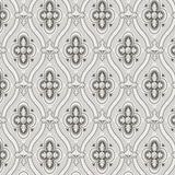 Pigkammaren wallpaper in umber by Boråstapeter for Schumacher, featuring a stylized medallion pattern in a classic, regal style.