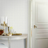 Loka Grey and Gold Geometric Wallpaper by Boråstapeter – Schumacher 4528