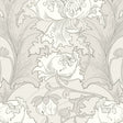 SIRI wallpaper in grey by Boråstapeter for Schumacher, featuring large-scale stylized floral pattern.
