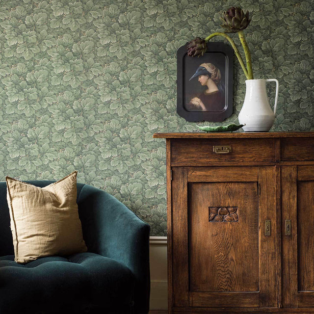 Waldemar Spruce by Boråstapeter Lush Leafy Botanical Wallpaper – Schumacher 4544