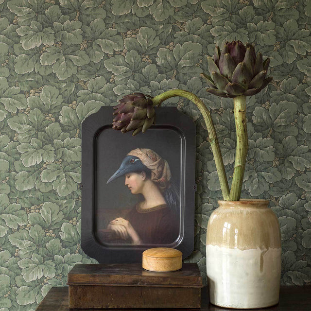 Waldemar Spruce by Boråstapeter Lush Leafy Botanical Wallpaper – Schumacher 4544