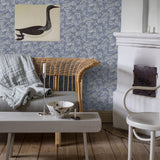 Waldemar Blue Botanical Wallpaper by Boråstapeter – Schumacher 4545