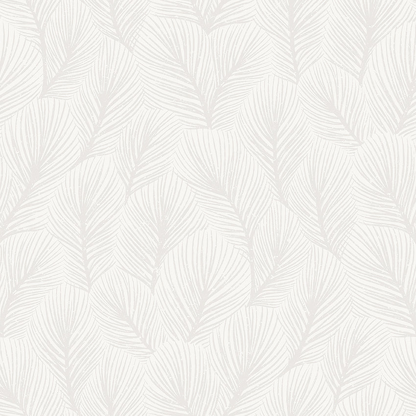 Pine Tree wallpaper in ivory by Boråstapeter for Schumacher, featuring a feathery pine needle pattern in a tonal design.