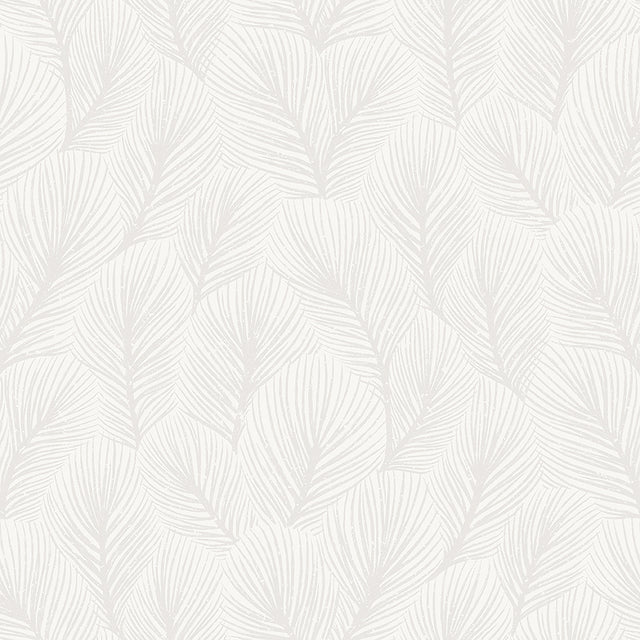 Pine Tree wallpaper in ivory by Boråstapeter for Schumacher, featuring a feathery pine needle pattern in a tonal design.