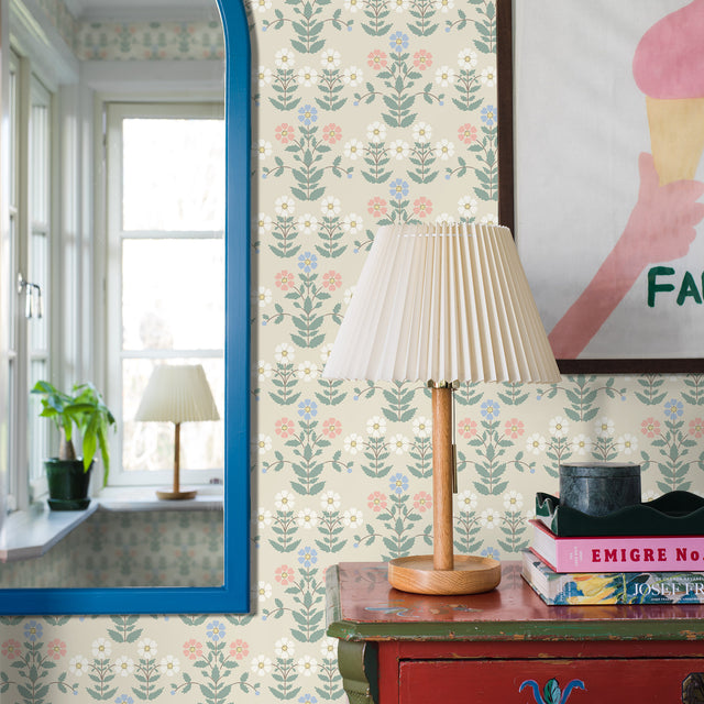 Sippor Multi by Boråstapeter Cheerful Scandinavian Floral Wallpaper – Schumacher 4812