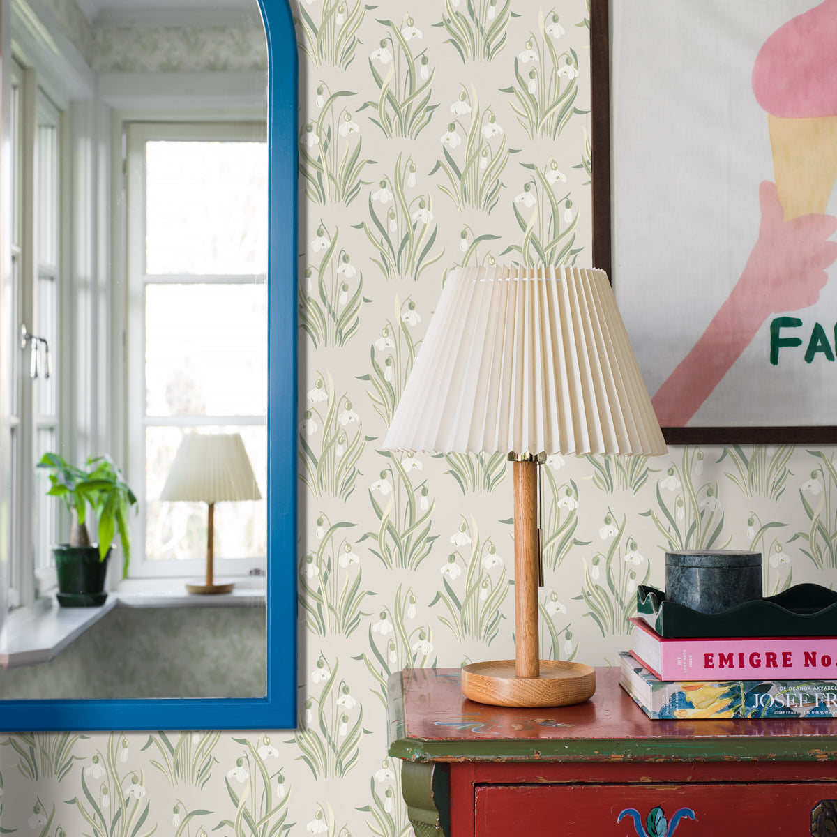 Snödroppe Leaf by Boråstapeter Botanical Wallpaper – Schumacher 4835