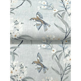 Tea Olive Light Blue by Chesapeake Finch Frolic Wallpaper – Brewster Home Fashions 4169-83140