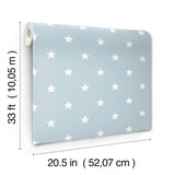 Starry Motif Light Blue by Advantage Geometric Wallpaper- Brewster 4203-27583