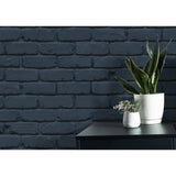 Alpin Navy by Fine Decor Painted Brick Wallpaper – Brewster Home Fashions FD43602